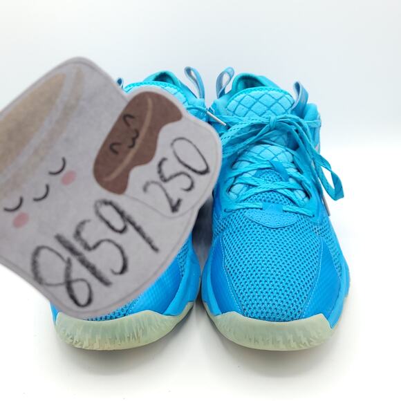 Adidas Dame 8 Young Dolla Blue Cyan Silver Basketball Shoes Mens Size 11 GY6465 main image 9